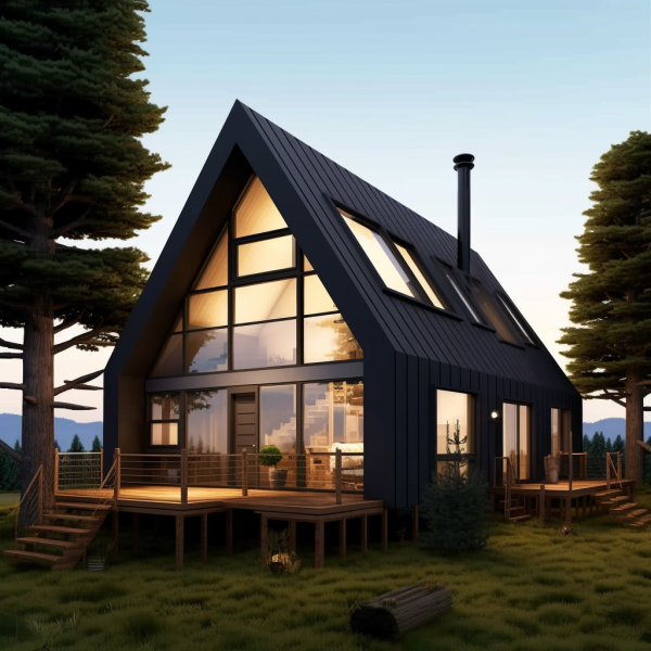 Scandinavian box prefabricated house